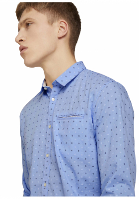 TOM TAILOR DENIM Pocket 6646, Világoskék Hosszú Ujjú Ing
