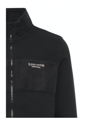 BLEND 6041, Fekete Cipzáros Pulóver
