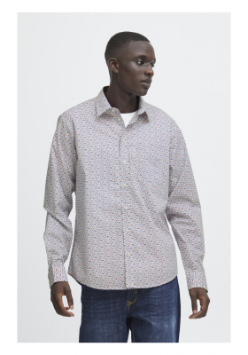 BLEND 7213, Mintás Fehér Hosszú Ujjú Ing