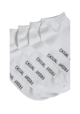 CASUAL FRIDAY 3734, Fehér Bambusz Bokazokni, Tripla Csomag, ONE SIZE