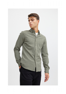 CASUAL FRIDAY Arthur 5044, Zöld Csíkos Hosszú Ing