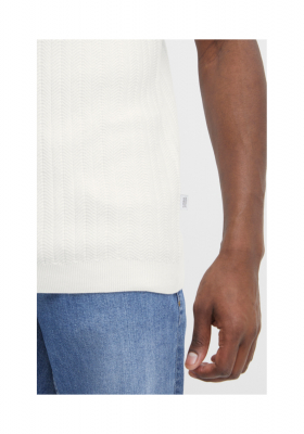 CASUAL FRIDAY Karl 4674, Fehér Kötött Rövid Ujjú Ingpóló