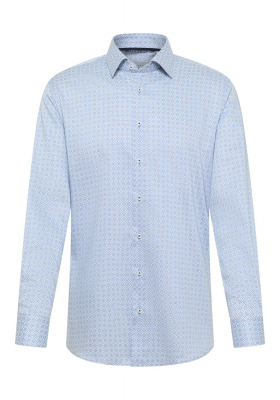 ETERNA Slim Fit 1294, Világoskék, Mintás Hosszú Ujjú Ing