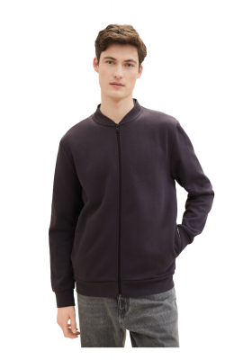 TOM TAILOR DENIM 8818, Szürke Cipzáros Pulóver