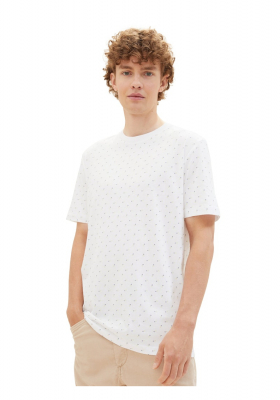 TOM TAILOR DENIM 0836 Fehér Mintás Rövid Ujjú Póló