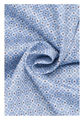 ETERNA Slim Fit 1294, Világoskék, Mintás Hosszú Ujjú Ing