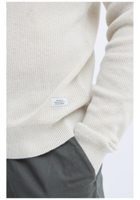 BLEND Codford 4336, Törtfehér Kötött Pulóver