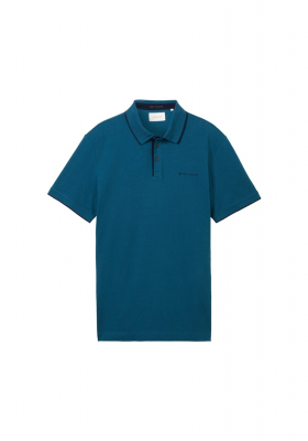 TOM TAILOR 1872, Kék Rövid Ujjú Ingpóló