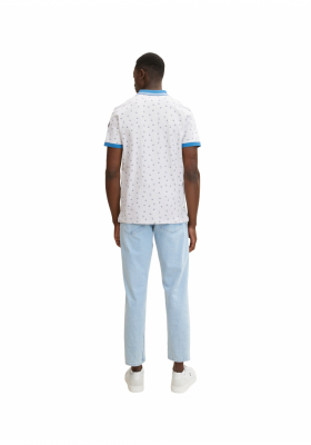 TOM TAILOR Parasol 1622, Fehér Rövid Ujjú Ingpóló