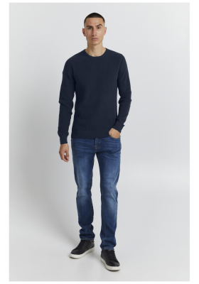 BLEND Codford 4336, Kék Kötött Pulóver