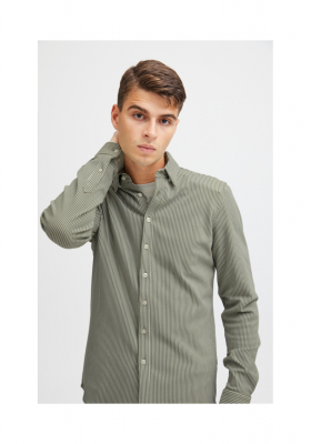 CASUAL FRIDAY Arthur 5044, Zöld Csíkos Hosszú Ing