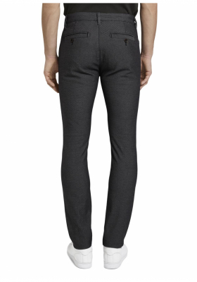 TOM TAILOR Structure 1165, Fekete Chinonadrág