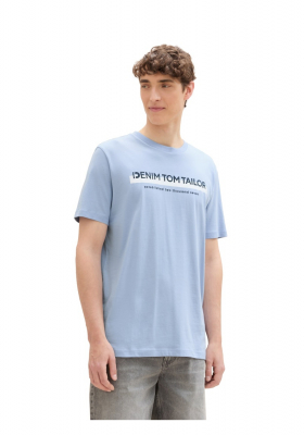 TOM TAILOR DENIM 7653, Világoskék Rövid Ujjú Póló