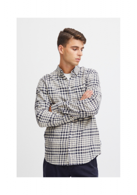 CASUAL FRIDAY Anton 4977, Kék Kockás Hosszú Ujjú Ing