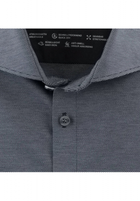 OLYMP No. Six 24/Seven 2508, Szürke Hosszú Ujjú Ing, Super slim, Urban Kent