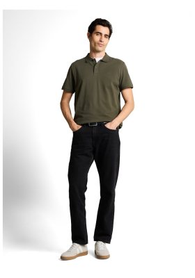 TOM TAILOR 1006, Olívzöld Rövid Ujjú Ingpóló NOOS