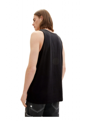 TOM TAILOR DENIM 6469, Fekete Ujjatlan Fagyis Póló