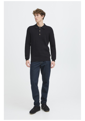 CASUAL FRIDAY Abel 6023, Fekete Kötött Pulóver