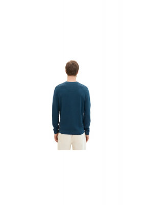 TOM TAILOR 1186, Kékeszöld Kötött Pulóver