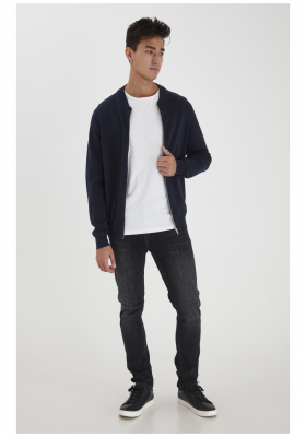 CASUAL FRIDAY Zipper 1986, Kék Kötött Kardigán