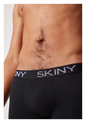 SKINY Cotton Multipack 6487, Szürke Csíkos Boxerernadrág Dupla Csomag