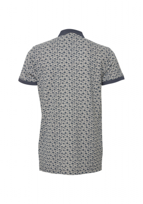 CASUAL FRIDAY Tristan 4721, Kék, Virágos Mintás Rövid Ujjú Ingpóló