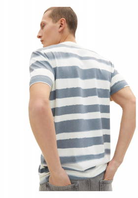 TOM TAILOR 5557, Kék-Fehér Csíkos Rövid Ujjú Póló