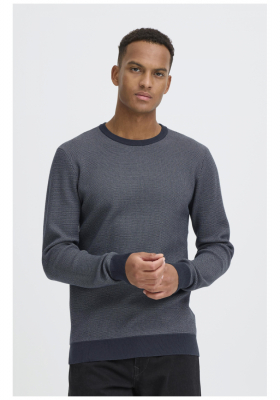 BLEND Baal 0121, Kék Kötött Pulóver