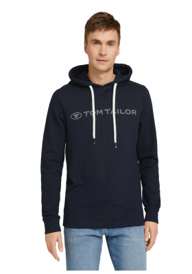 TOM TAILOR Printed 0553, Sötétkék Kapucnis Pulóver