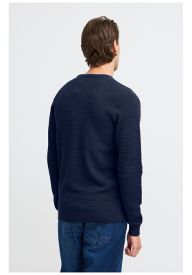 BLEND Redhill 7257, Kék Kötött Pulóver