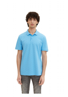 TOM TAILOR DENIM 5863, Kék Rövid Ujjú Ingpóló