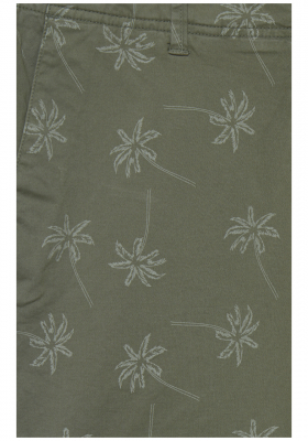 BLEND Palm Trees 2192, Zöld Chino Rövidnadrág