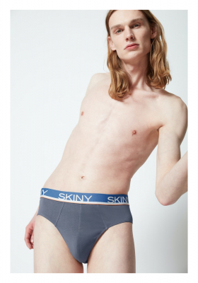 SKINY Cotton Multipack 6839, Alsónadrág, Kék-Szürke Tripla