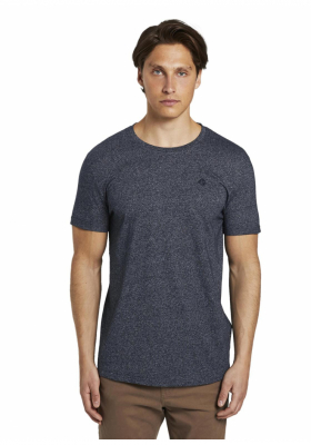 TOM TAILOR DENIM Fine 9909, Kék Rövid Ujjú Póló