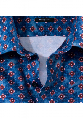 OLYMP Level Five 2046, Piros Hosszú Ujjú Ing, Body fit, New York Kent