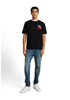 TOM TAILOR DENIM 3085, Fekete Rövid Ujjú Póló