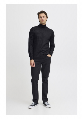 BLEND Bruton 7261, Fekete Kötött Garbo Pulóver