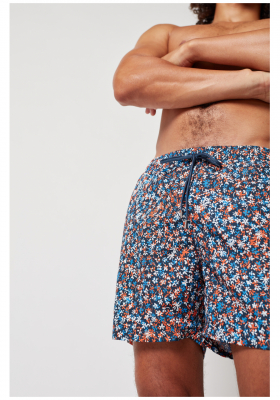 SKINY Every Summer 614, Narancssárga Virágos Mintás  Szörfnadrág