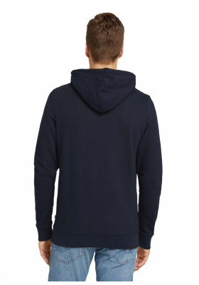 TOM TAILOR Printed 0553, Sötétkék Kapucnis Pulóver