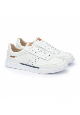 PIKOLINOS Alicante M2U-6273C1, Fehér Borjúbőr Sneaker Félcipő