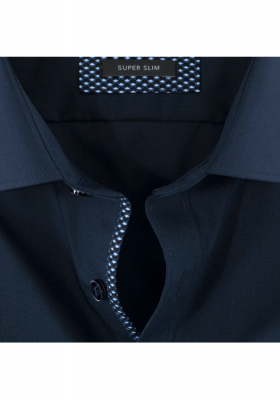 OLYMP No.Six 24/Seven 2540, Kék Hosszú Ing, Super slim, Urban Kent