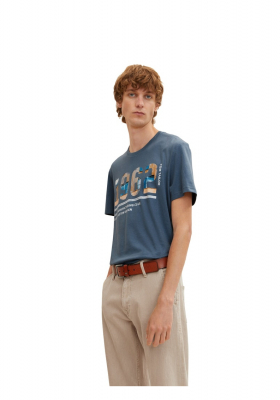 TOM TAILOR 2907, Acélkék Rövid Ujjú Póló