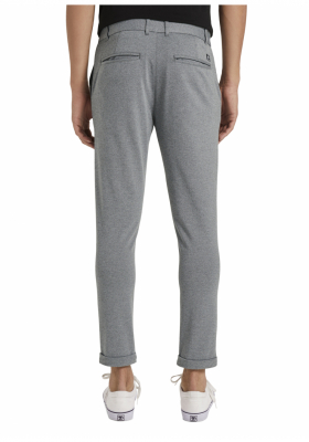 TOM TAILOR DENIM Cropped Slim Jersey 0453, Szürke Chinonadrág