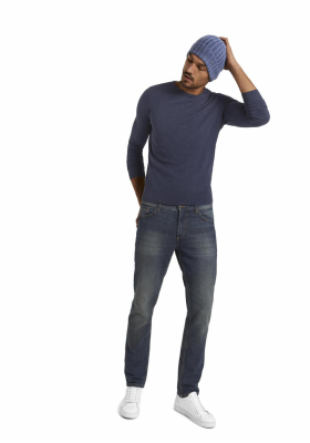 TOM TAILOR Basic O-Neck 2819, Kék Kötött Pulóver