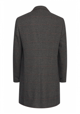 CASUAL FRIDAY Checked & Smart 3083, Fekete Szövetkabát