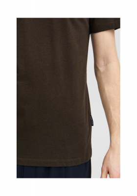 CASUAL FRIDAY Thor 4834, Sötétbarna Rövid Ujjú Póló, NOOS