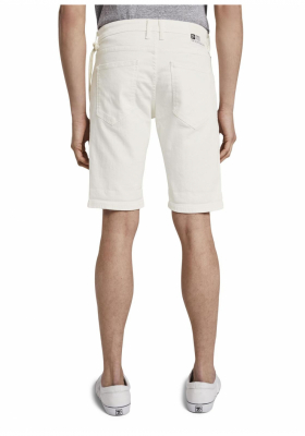 TOM TAILOR DENIM Slightly Creamy 7207, Törtfehér Farmer Rövidnadrág