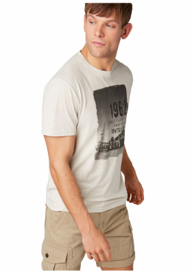 TOM TAILOR Cargo 0757, Fehér Rövid Ujjú Póló