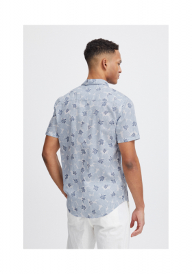 BLEND 7064, Kék Mintás Rövid Ujjú Ing