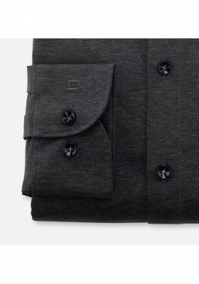 OLYMP Level Five 24/Seven 2008, Szürke Hosszú Ujjú Ing, Body fit, New York Kent